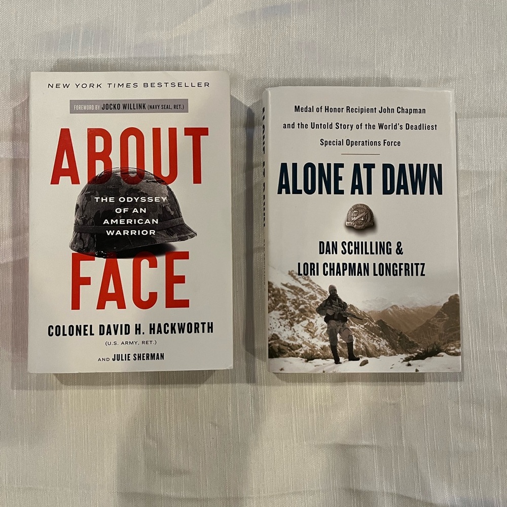 Books - About Face and Alone At Dawn
